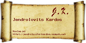 Jendrolovits Kardos névjegykártya